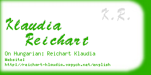 klaudia reichart business card